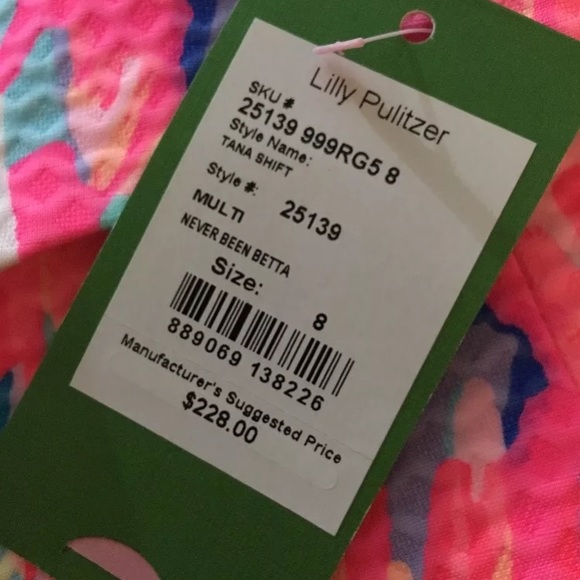 Lilly Pulitzer Tana shift never been betta Sz 8 - Picture 4 of 4